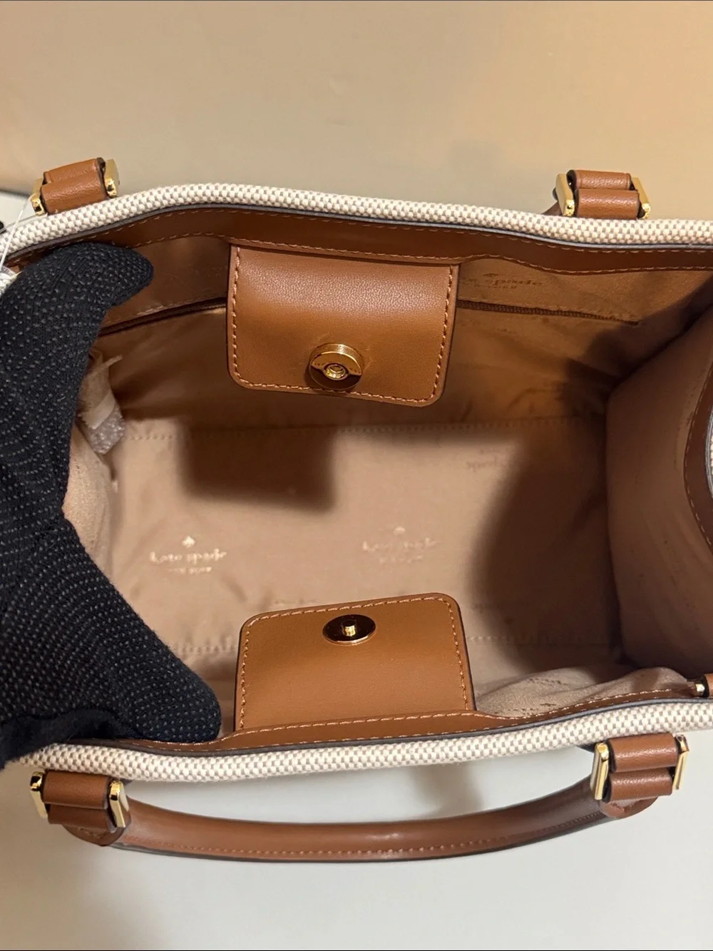 NEW✨NEW✨Kate Spade Ellie Small Tote Warm Gingerbread Canvas Satchel